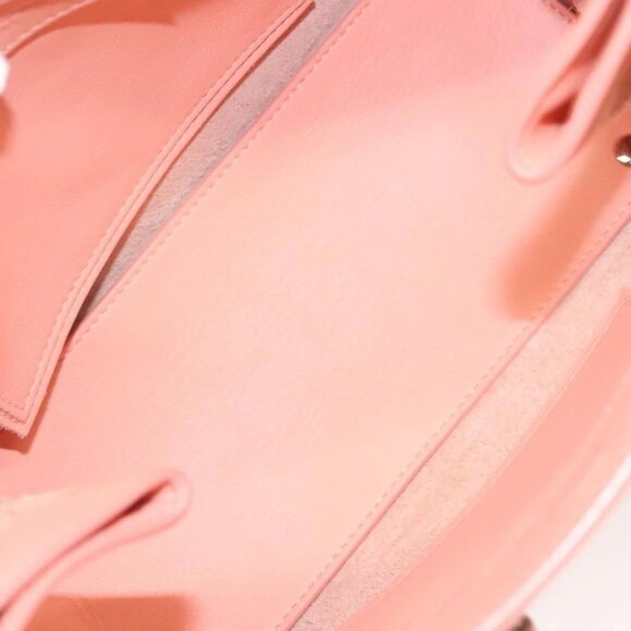 BALENCIAGA The Paper A6 Hand Bag Leather 2way Pink Silver - Picture 12 of 15